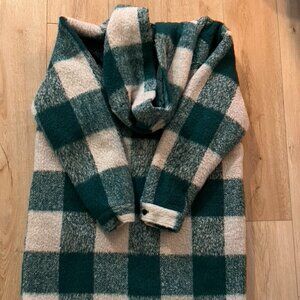 GREEN PLAID ASOS OVERCOAT